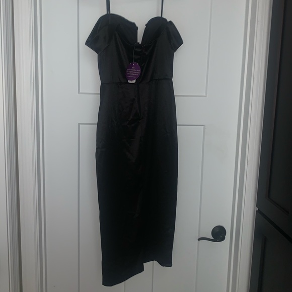 SOLDOUT Windsor Adrienne Formal Satin Midi - Picture 4 of 5